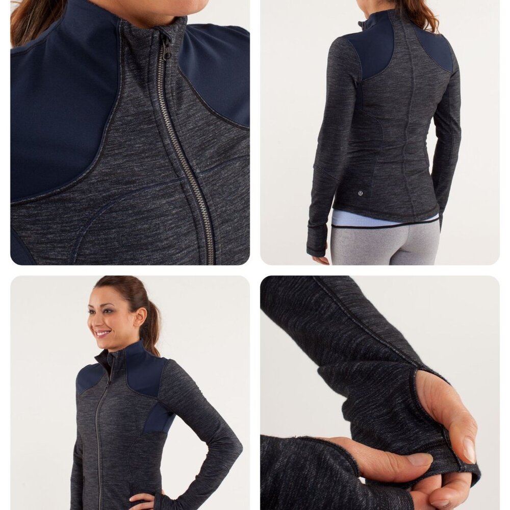 Lululemon Forme Jacket *Denim Blue/ Grey (Size 8)